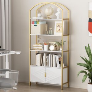 Book Shelf– White And Gold Day Night Furniture